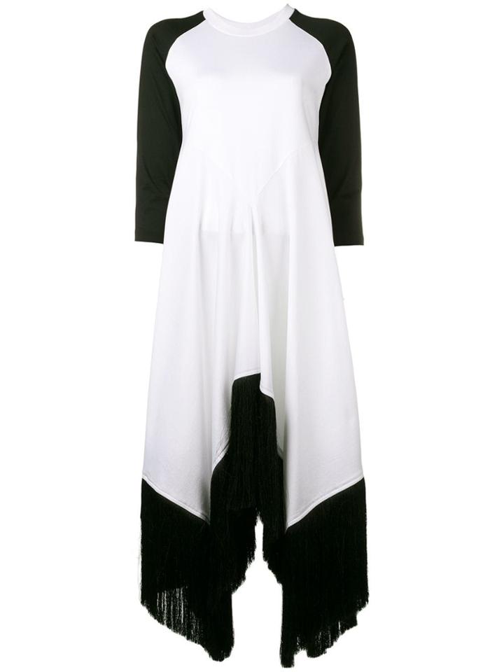 Marques'almeida Fringed Jersey Dress - Black