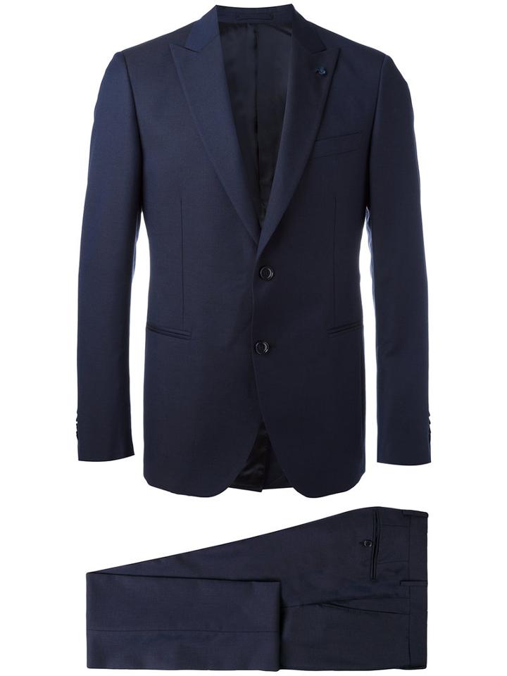 Lardini - Two-piece Slim Fit Suit - Men - Silk/cupro/viscose/wool - 50, Blue, Silk/cupro/viscose/wool