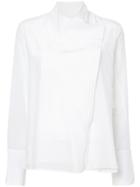 Zeus+dione Pleated Asymmetric Shirt - White