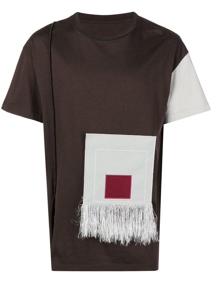 A-cold-wall* Fringed Detail T-shirt - Brown
