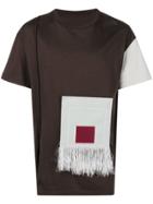 A-cold-wall* Fringed Detail T-shirt - Brown