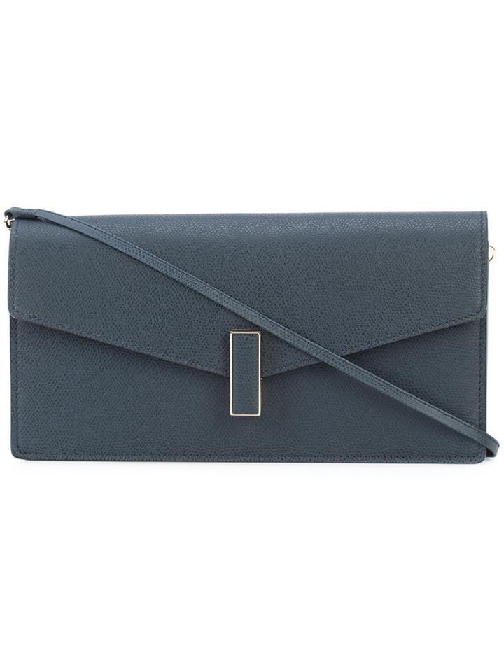 Valextra Flap Closure Clutch Bag - Blue
