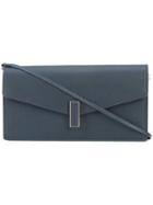 Valextra Flap Closure Clutch Bag - Blue