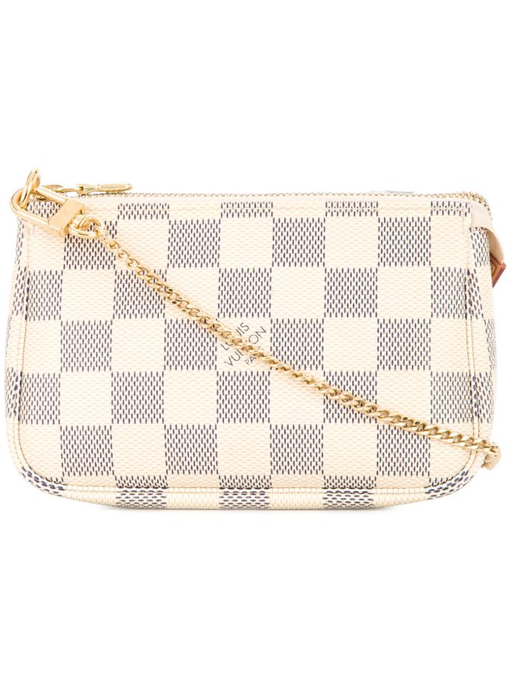 Louis Vuitton Vintage Monogram Check Clutch - White