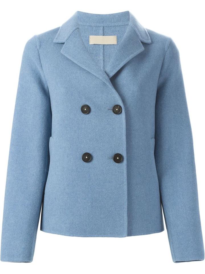 Massimo Alba Double Breasted Blazer, Women's, Size: Medium, Blue, Viscose/virgin Wool