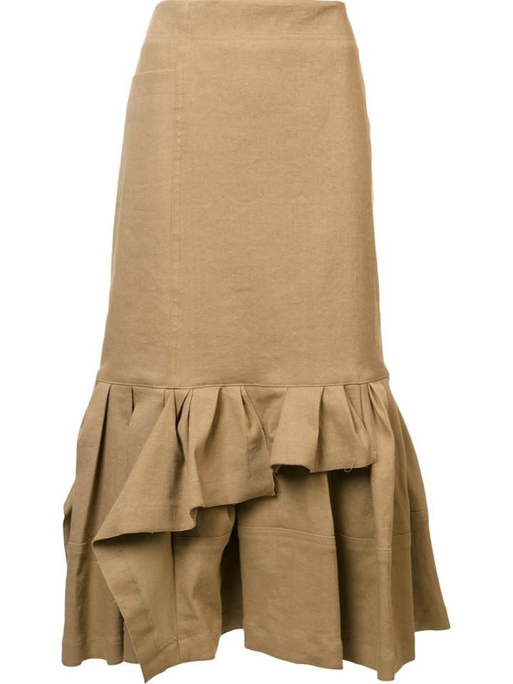 Lanvin Ruched Detail Pencil Skirt
