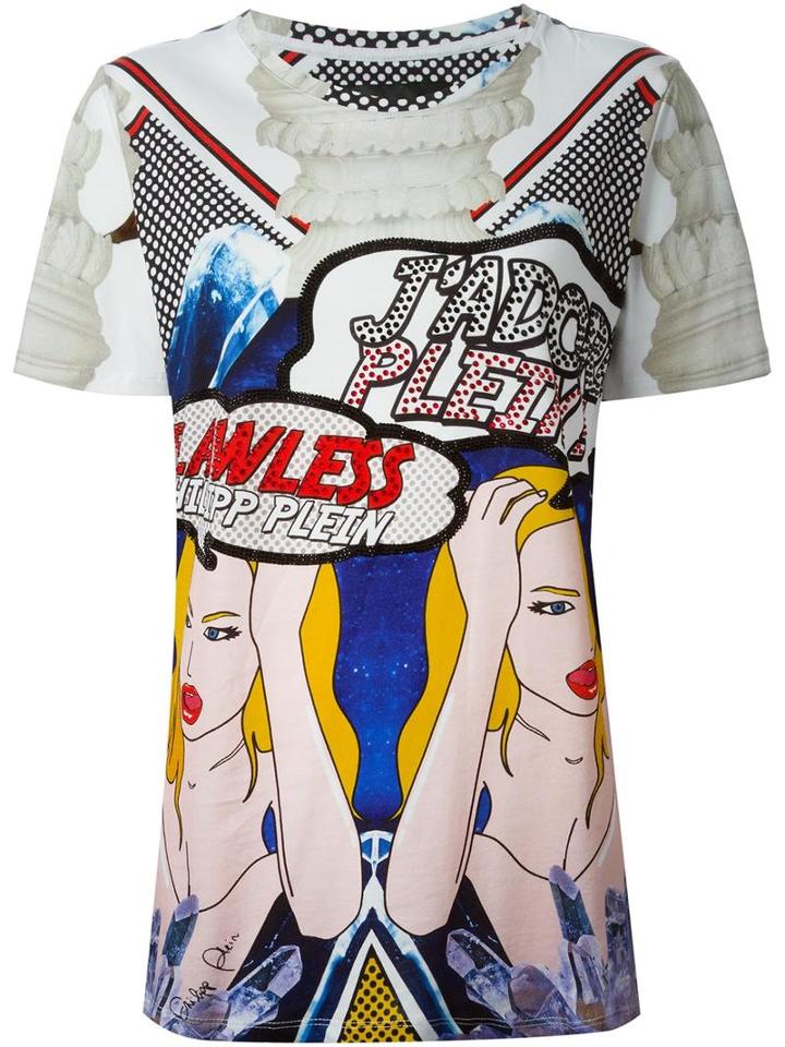 Philipp Plein 'get Up' T-shirt, Women's, Size: Large, White, Cotton