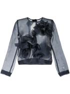 Roberts Wood Long-sleeve Floral Blouse - Blue