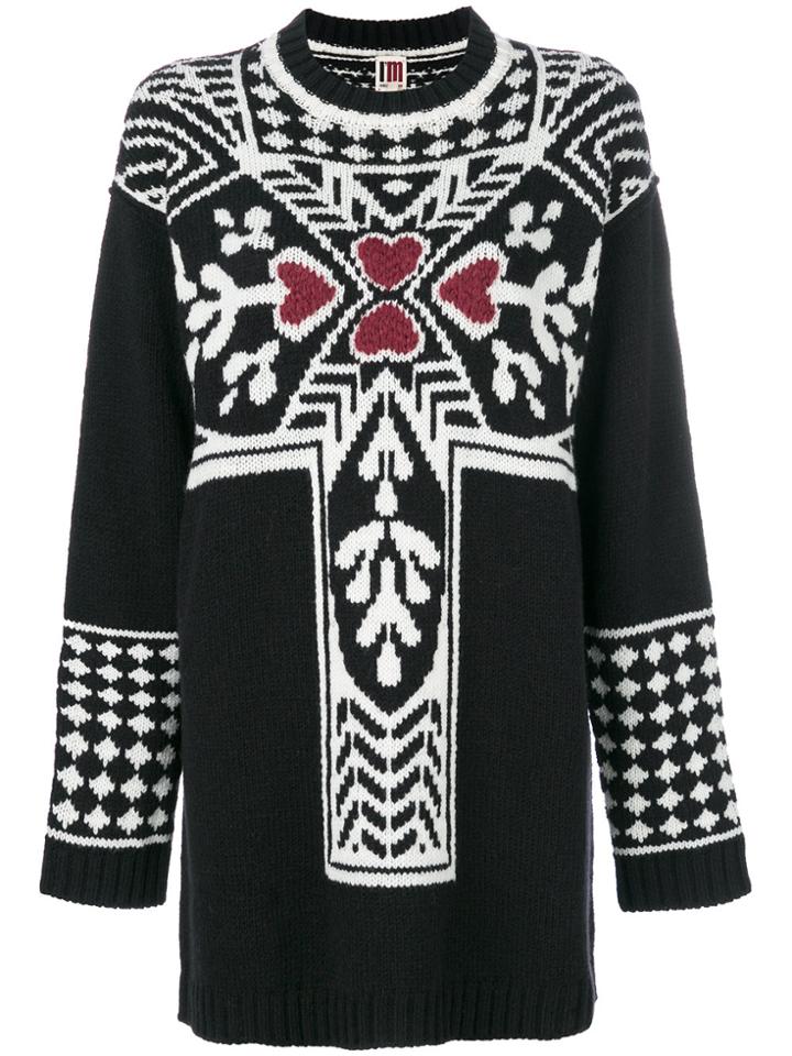 I'm Isola Marras Oversized Intarsia Jumper - Black
