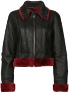 Alberta Ferretti Shearling-lined Jacket - Black