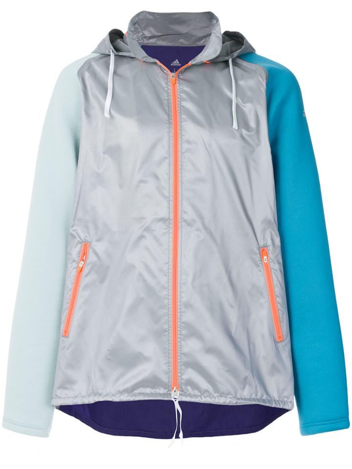 Adidas By Kolor Colour Block Hooded Windbreaker Jacket - Grey