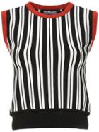 Reinaldo Lourenço Striped Knitted Top - Black