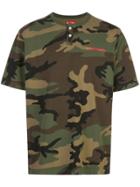 Supreme Camouflage Henley T-shirt - Green