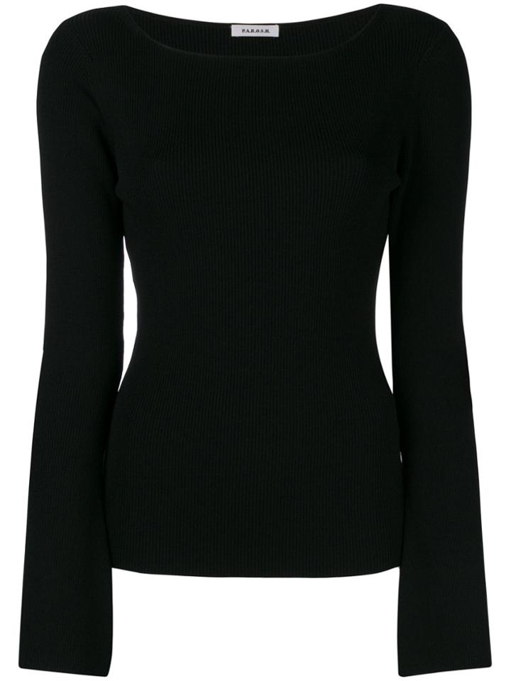 P.a.r.o.s.h. Scoop Neck Jumper - Black
