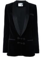 Racil 'draco' Velvet Blazer, Women's, Size: 40, Black, Viscose/cotton/spandex/elastane/silk
