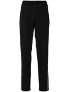 Marcelo Burlon County Of Milan - Logo Print Track Pants - Women - Cotton/polyester - S, Black, Cotton/polyester