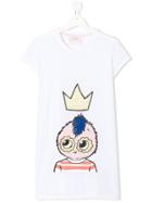 Fendi Kids Teen Queen Elongated T-shirt - White
