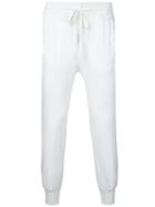 Cropped Skinny Track Pants - Men - Cotton/viscose - Xxs, White, Cotton/viscose, Haider Ackermann