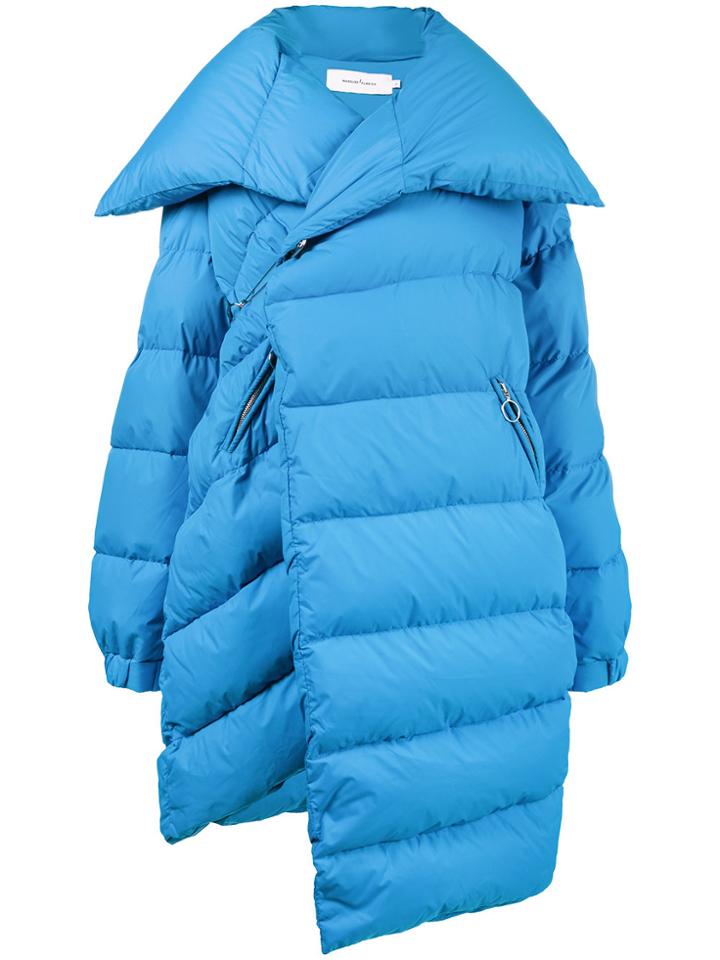 Marques'almeida Oversized Cutout Puffer Coat - Blue