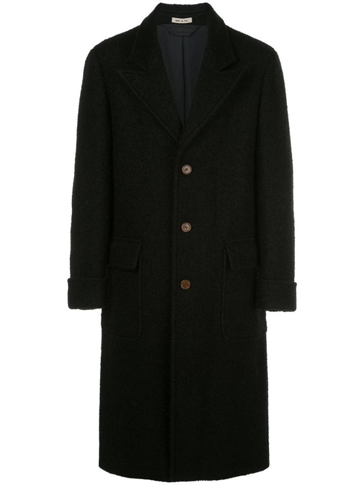 Marni Shaggy Wool Overcoat - Black
