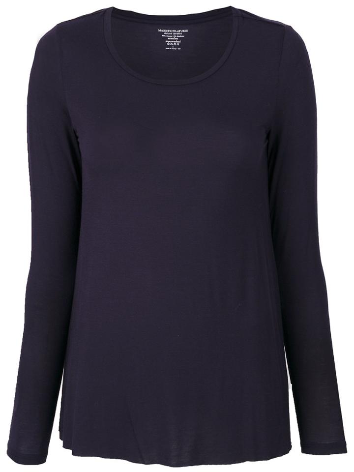 Majestic Filatures Thin Knit Sweater - Blue