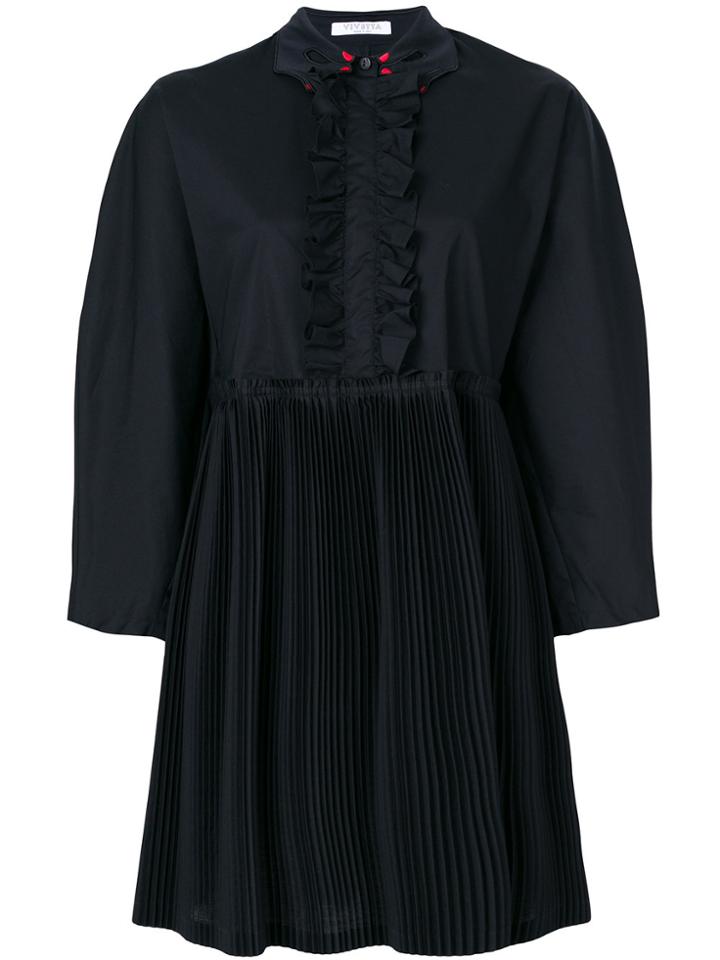 Vivetta Hand Shaped Collar Dress - Black