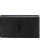 Saint Laurent - 'classic Monogram' Clutch - Women - Leather - One Size, Women's, Black, Leather