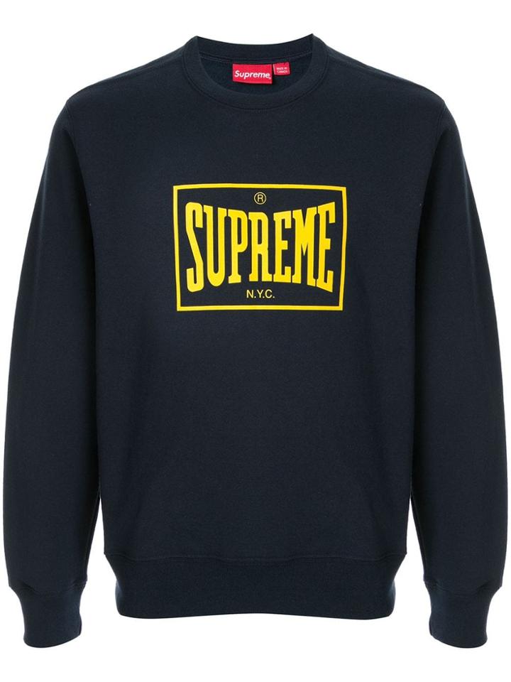 Supreme Warm Up Crewneck Ss19 Sweatshirt - Blue