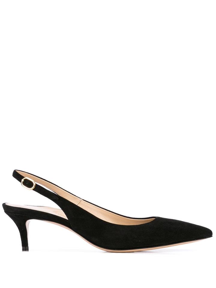 Marion Parke Slingback Leather Pumps - Black