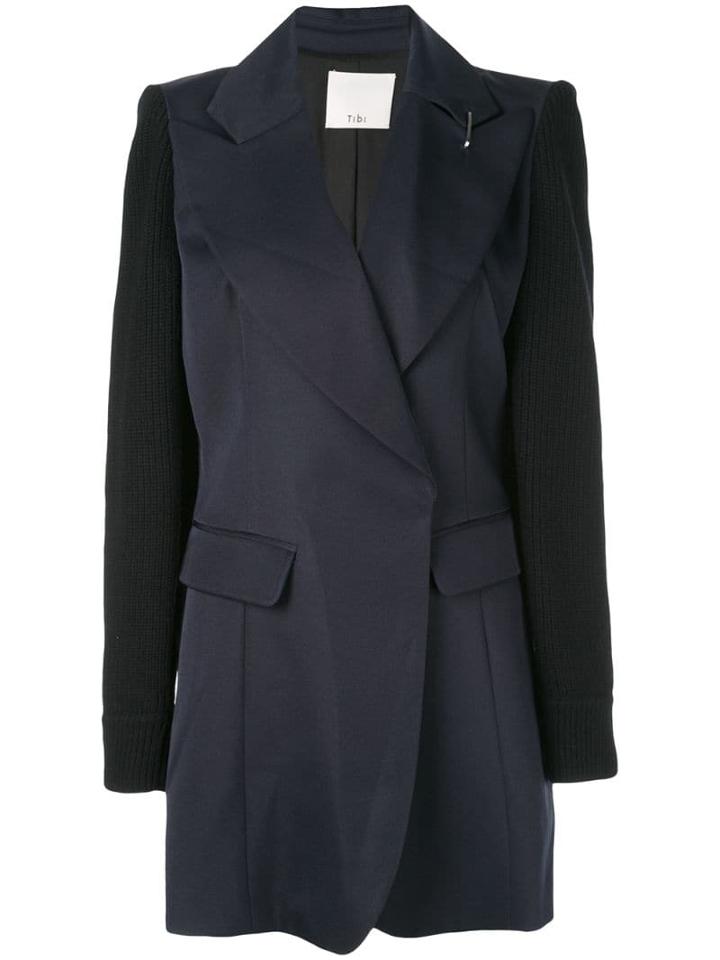 Tibi Peaked Lapel Blazer - Black