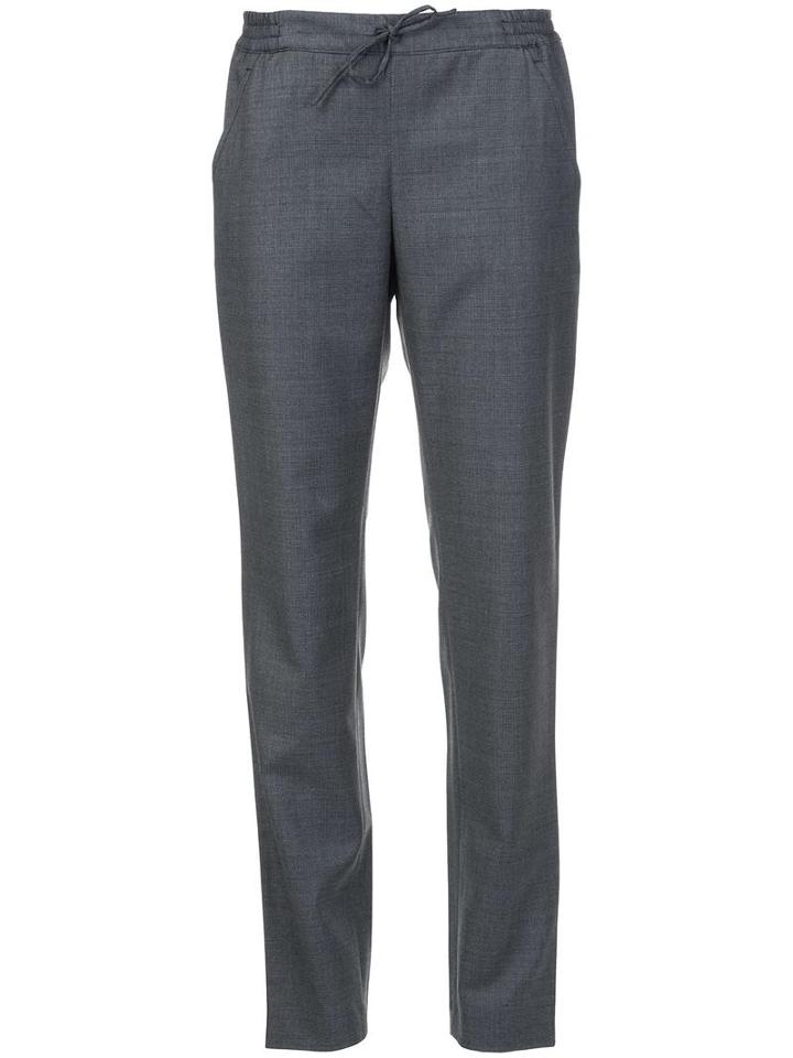 A.p.c. Drawstring Slim-fit Trousers, Women's, Size: 38, Grey, Wool