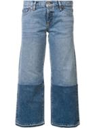 Simon Miller Two-tone Cropped Jeans, Women's, Size: 27, Blue, Cotton