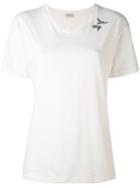 Saint Laurent - Bird Print T-shirt - Women - Cotton - Xs, White, Cotton