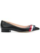Thom Browne Leather Bow Ballerina Flat - Black