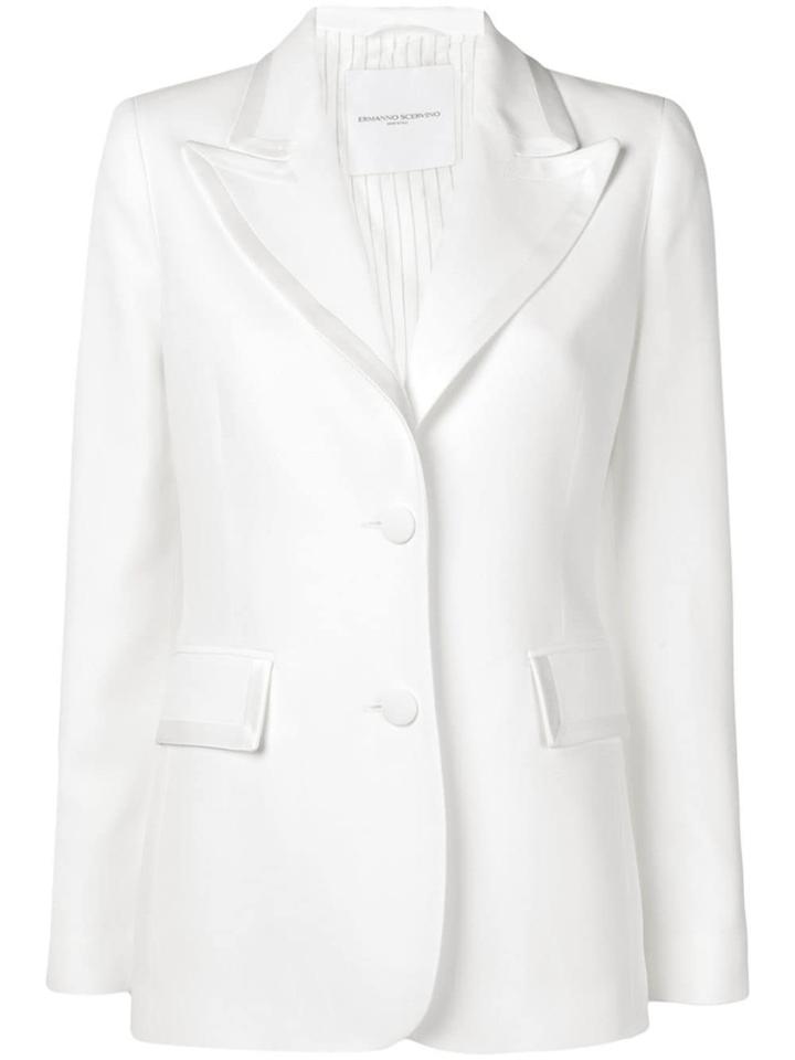 Ermanno Scervino Peaked Lapel Blazer - White