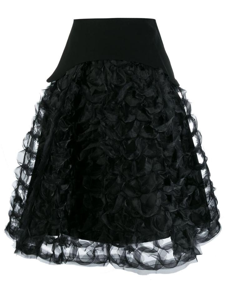 Comme Des Garçons Noir Kei Ninomiya Ruffled Sculptural A-line Skirt -