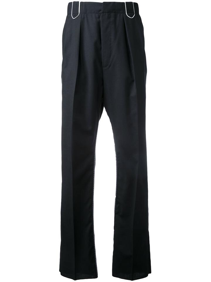 Lanvin - Reflective Patch Trousers - Men - Wool - 44, Black, Wool