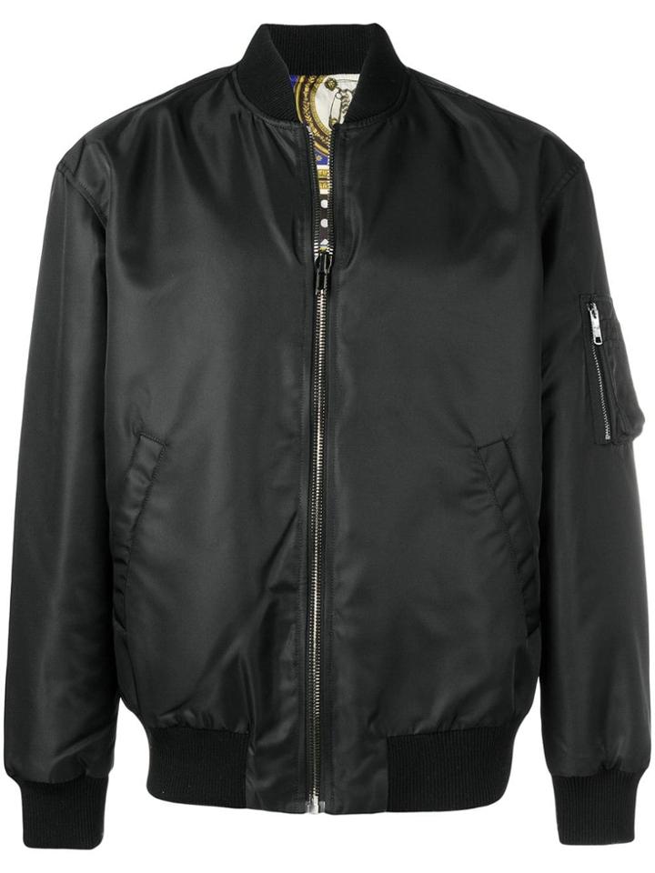 Versus Reversible Bomber Jacket - Black