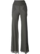 Rick Owens Palazzo Pants, Women's, Size: 42, Grey, Silk/cotton/polyamide/viscose