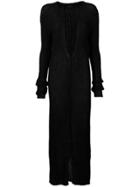 Ann Demeulemeester Long Sheer Cardigan - Black