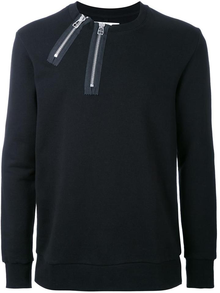 Matthew Miller Crew Neck Sweatshirt, Men's, Size: Large, Black, Cotton