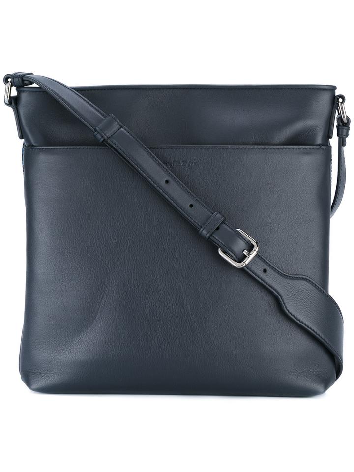 Ermenegildo Zegna - Woven Shoulder Bag - Men - Calf Leather - One Size, Blue, Calf Leather