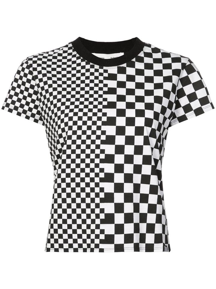 Proenza Schouler Pswl Checkerboard Baby T-shirt - Black