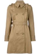 Red Valentino Double Breasted Trench Coat, Women's, Size: 42, Nude/neutrals, Cotton/polyamide/polyester/acetate