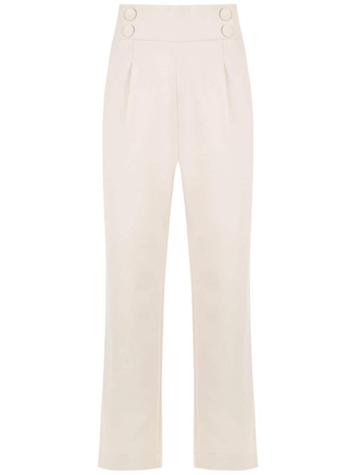 Egrey Cropped Flared Trousers - Neutrals