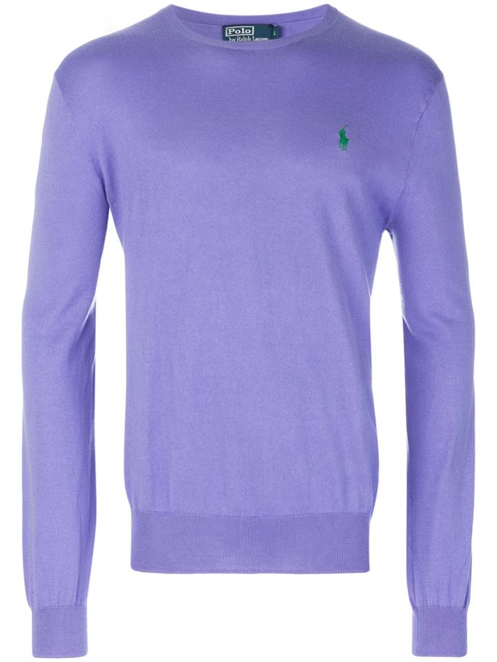Polo Ralph Lauren Crew Neck Sweater - Pink & Purple