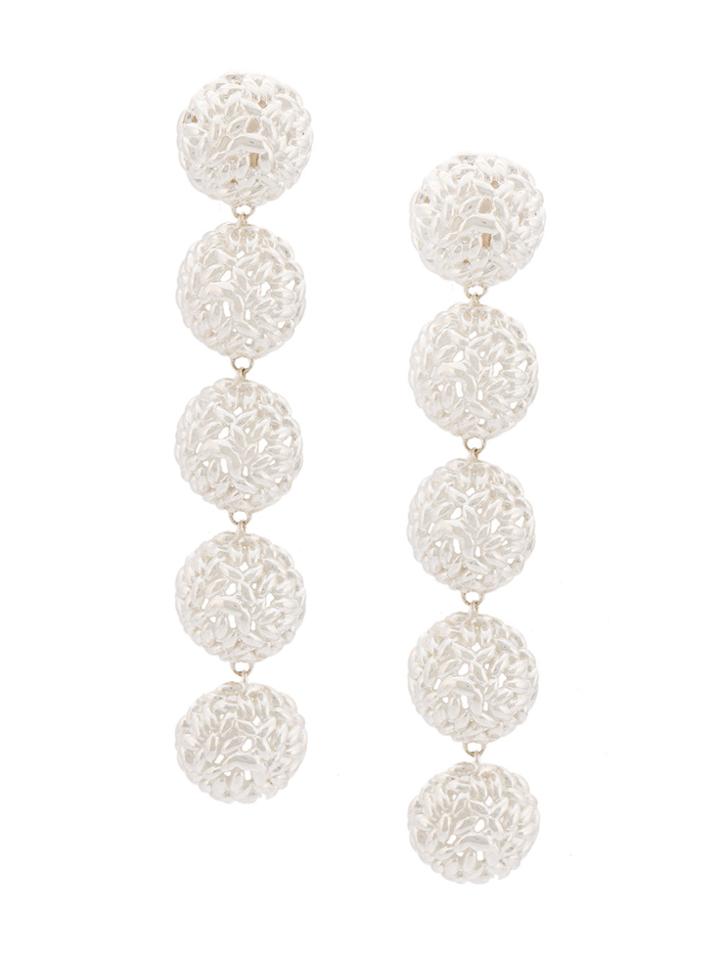 Bea Bongiasca Semisphere Rice Ball Drop Earrings - Metallic