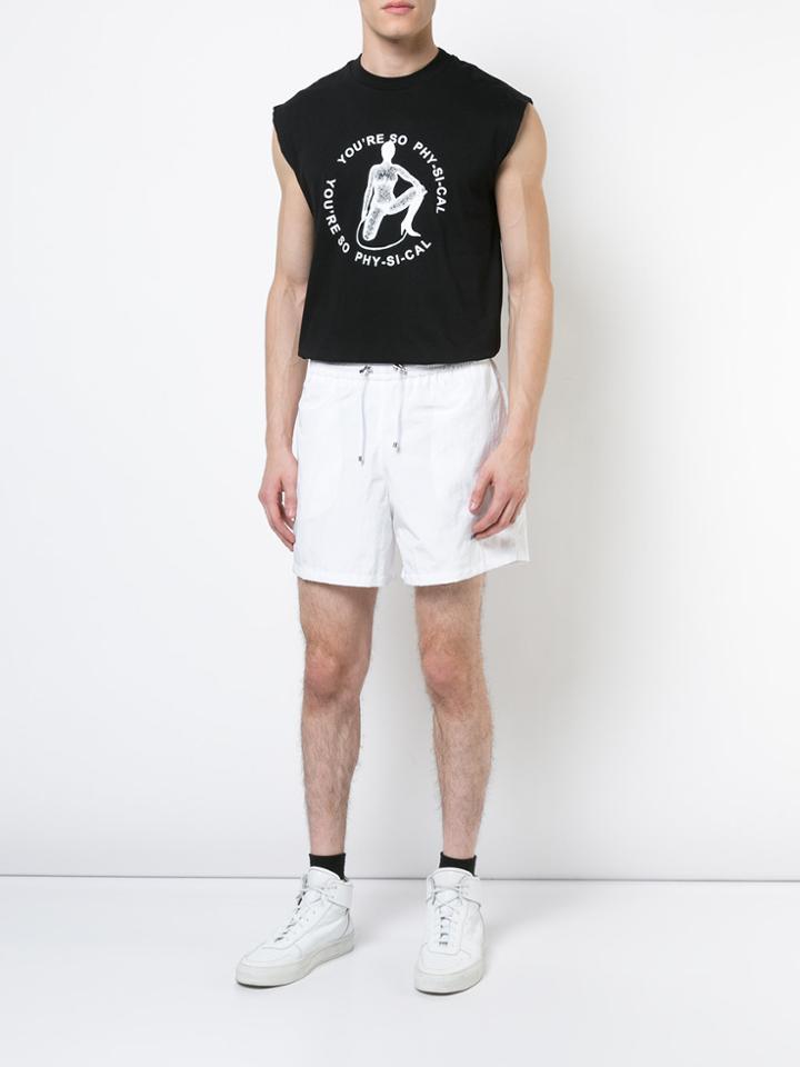 Misbhv Elasticated Logo Shorts - White
