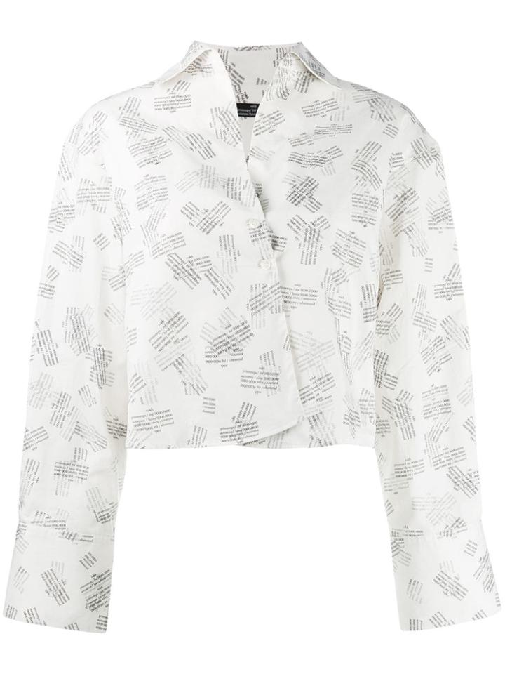 Rokh Logo Stamped Blouse - White