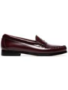 Re/done Cordovan Box Leather Loafers - Red